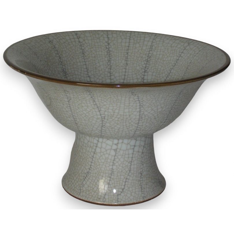 Coupe à offrande craquelée en porcelaine