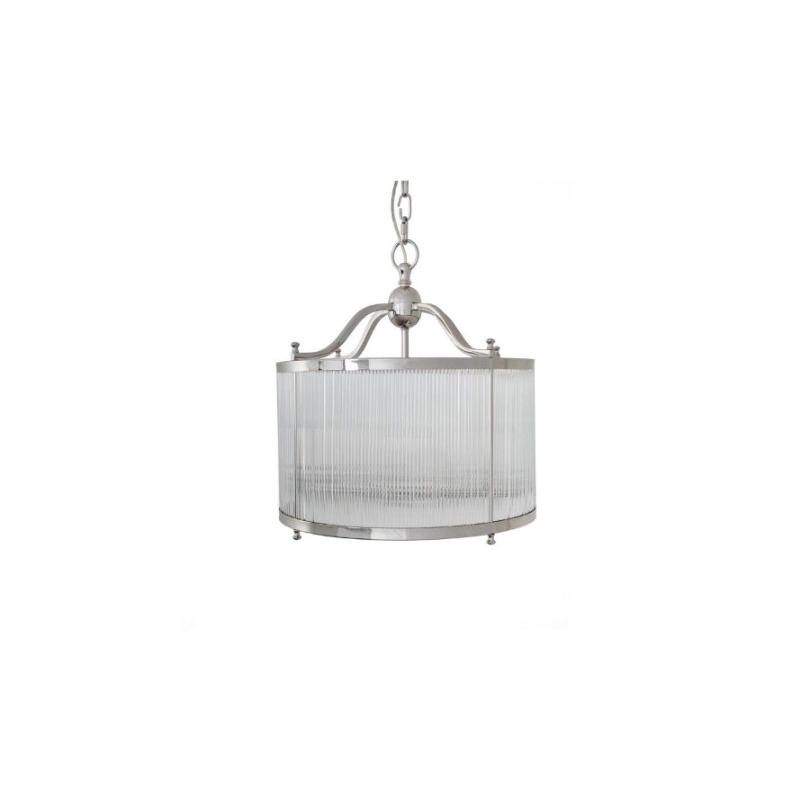 "Caglio" round nickel pendant light at Moinat SA – Antiques and home décor
