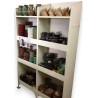 Painted industrial metal shelving unit by Moinat SA – Antiques and home décor