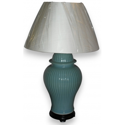  Lampe "Yantai" en porcelaine bleue avec sur  Moinat SA  - Antiquités décoration