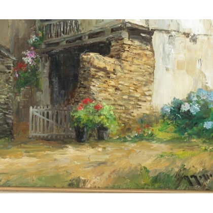 Paintings | Painting entitled ‘Maison de Montmartre’, signed. Moinat SA  – Antiques and home décor