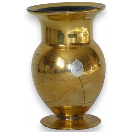  Vase suisse de St-Prex, en verre doré sur  Moinat SA  - Antiquités décoration