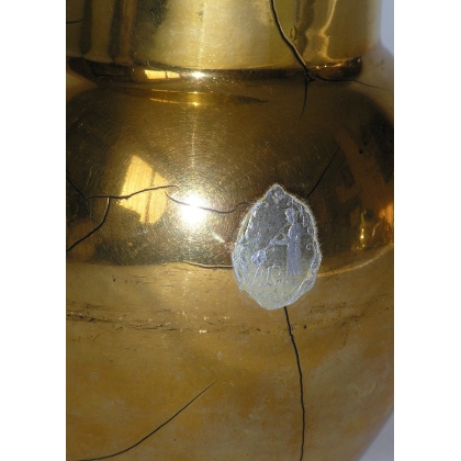  Vase suisse de St-Prex, en verre doré sur  Moinat SA  - Antiquités décoration