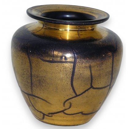  Vase suisse de St-Prex, en verre doré. sur  Moinat SA  - Antiquités décoration