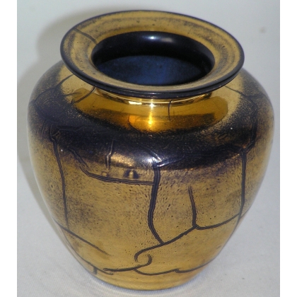  Vase suisse de St-Prex, en verre doré. sur  Moinat SA  - Antiquités décoration
