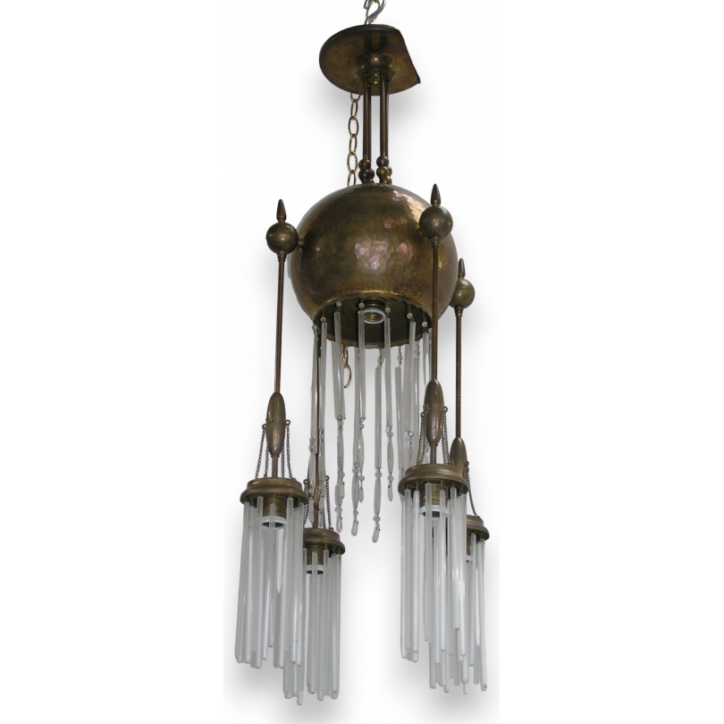 Lustre 1925 français, en cristal et