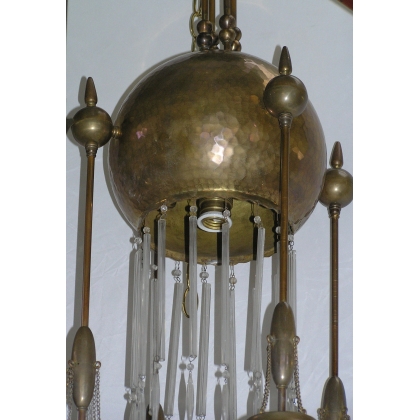Lustre 1925 français, en cristal et