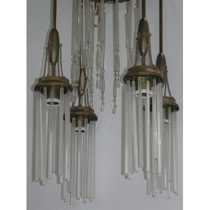 Lustre 1925 français, en cristal et