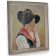 Tableau "Portrait" signé LANIER