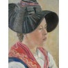 Paintings | Painting entitled ‘Portrait’ signed LANIER Moinat SA  – Antiques and home décor