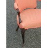 English armchair upholstered in orange fabric. Available from  Moinat SA  - Antiques and home décor