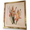 "Heliconia" floral watercolour, signed, by Moinat SA – Antiques and decorative items – Gouaches, watercolours, pastels