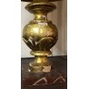  Lampe en bois doré avec abat-jour en sur  Moinat SA  - Antiquités décoration