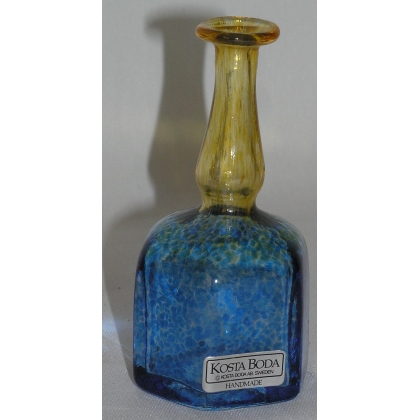  Vase suédois en verre bleu et jaune sur  Moinat SA  - Antiquités décoration