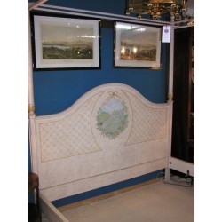 Painted wooden four-poster bed at Moinat SA – Antiques and home décor
