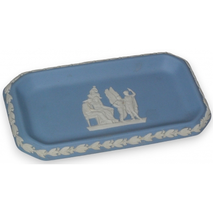 Vide-poche bleu rectangulaire, Wedgwood