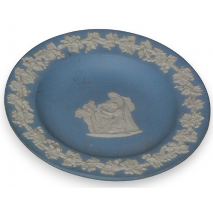 Assiette bleue anglaise ronde, Wedgwood