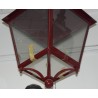 Antique brass lantern painted red at  Moinat SA  - Antiques and home décor