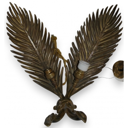 'Palme' 2-light wall light in bronze at Moinat SA – Antiques and home décor