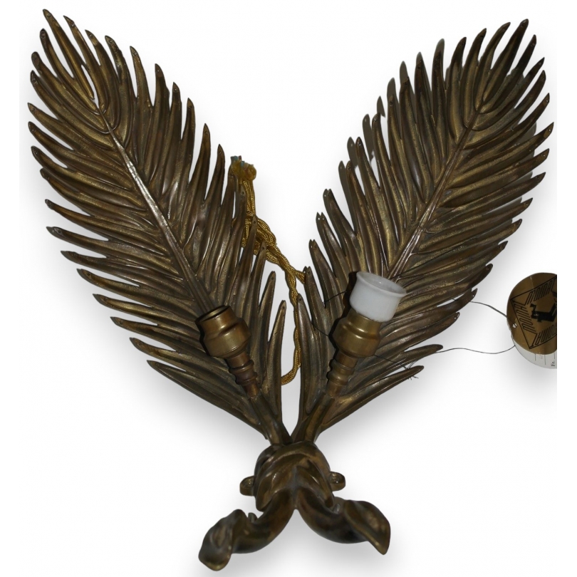  Applique "Palme" à 2 lumières en bronze sur  Moinat SA  - Antiquités décoration