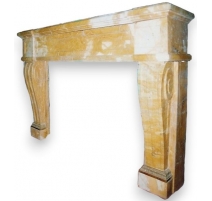 Fireplace Restoration, marble yellow