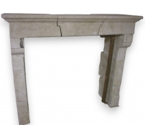 Fireplace, charentaise limestone