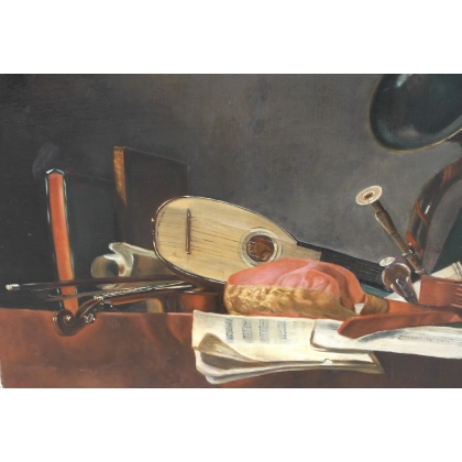 Paintings | Oil on canvas "Attributes of Moinat SA" – Antiques and home décor