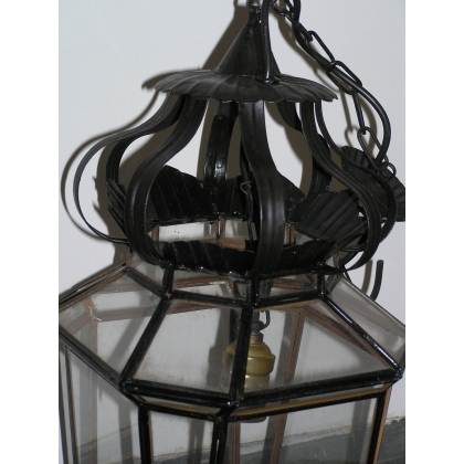 Black faceted Italian lantern at  Moinat SA  - Antiques and home décor