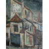 Paintings | Swiss oil painting on cardboard, ‘View of Moinat SA’ – Antiques and home décor