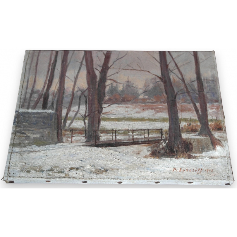 Paintings | Swiss oil on canvas "Landscape" by Moinat SA – Antiques and home décor