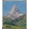 Paintings | Oil on canvas: ‘The Matterhorn, Zermatt’ Moinat SA  – Antiques and home décor