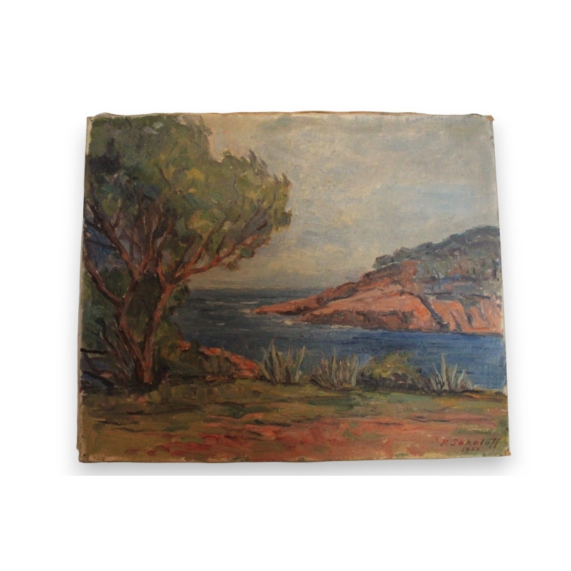Paintings | Oil on canvas "Aigua Blava, Costa Moinat SA" – Antiques and home décor