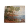 Huile sur toile "Côte méditerranée" de