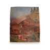 Paintings | Swiss oil on canvas ‘Mazots’ by Paul Moinat SA  – Antiques and home décor