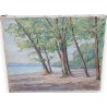 Paintings | Swiss oil on canvas “Sciez Beach”, Moinat SA – Antiques and home décor