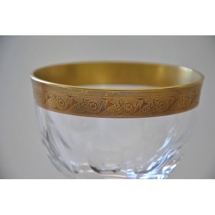 Crystal goblet with gold trim at  Moinat SA  - Antiques and home décor