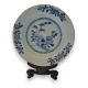 Assiette en porcelaine bleu blanc