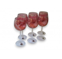 Série de 6 verres "Raisins" en cristal