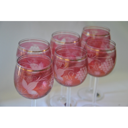 Set of 6 "Raisins" crystal glasses from Moinat SA – Antiques and home décor