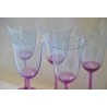 Set of 5 tall coloured glasses by  Moinat SA  - Antiques and home décor