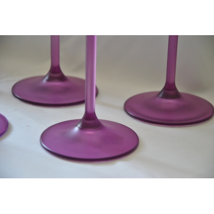 Set of 5 tall coloured glasses by  Moinat SA  - Antiques and home décor
