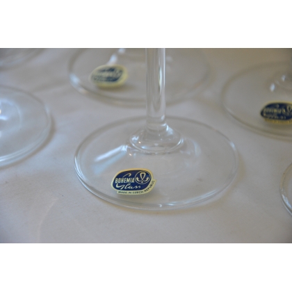 Set of 6 ‘vine’ crystal glasses from Moinat SA – Antiques and home décor