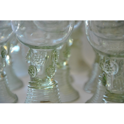 Set of 20 light green glasses from Moinat SA – Antiques and home décor