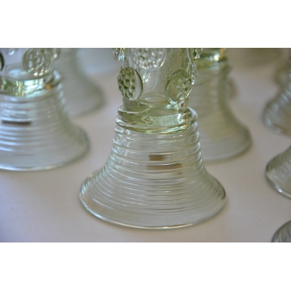 Set of 20 light green glasses from Moinat SA – Antiques and home décor