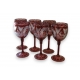 Verre 200 ml rouge modèle OLIVIA, décor