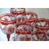 200 ml red glass, OLIVIA model, decorated by  Moinat SA  - Antiques and home décor