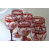 240ml red glass, OLIVIA model, decorated by  Moinat SA  - Antiques and home décor