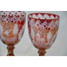 Set of 4 red glasses, OLIVIA model, from  Moinat SA  - Antiques and home décor