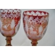 Série de 4 verres rouge, modèle OLIVIA,