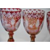 Set of 4 red glasses, OLIVIA model, from  Moinat SA  - Antiques and home décor